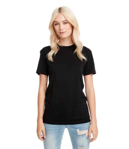 Next Level Apparel Unisex Cotton Crew Neck T-Shirt - BLK - M
